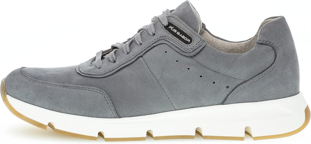 Pius Gabor Herren Sneaker,zertifiziertes Leder,Wechselfussbett,Superflex Sohle 50 EU Grau Platin, 50