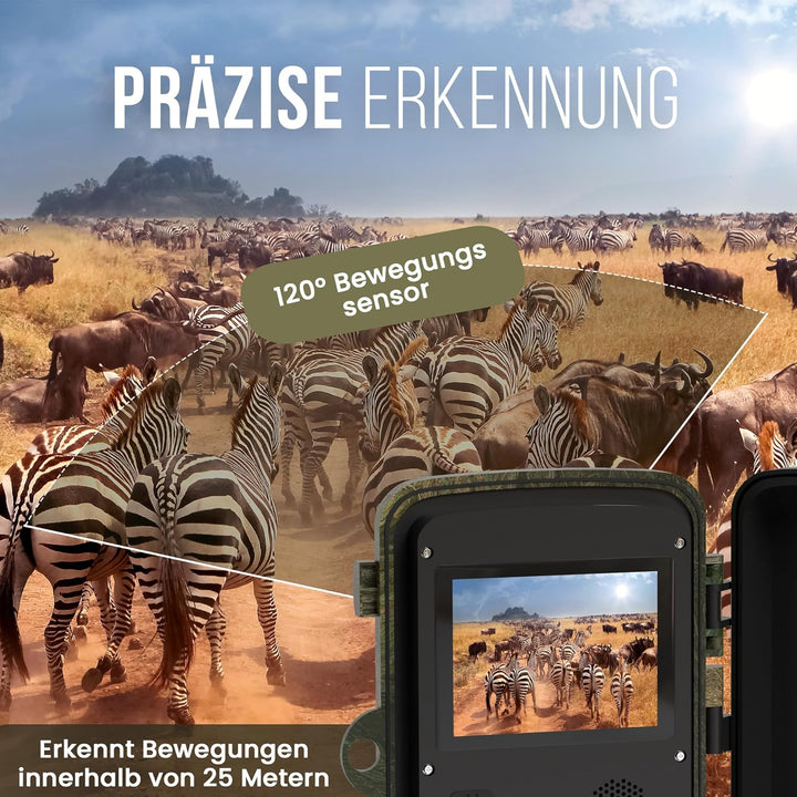 Strex Wildkamera mit Nachtsicht – 16MP 1080P Full HD – Wasserfest – Jagdkamera – Wildtierkamera