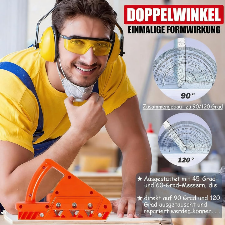 Drywall-Schneidwerkzeug für Gipskarton | Präziser 45°/60°-Kantenschneider mit 10 Ersatzklingen | Han