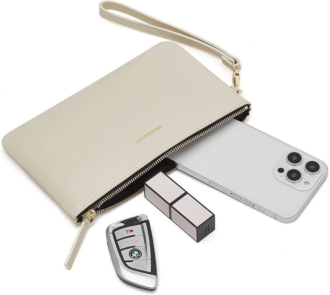 DORIS&JACKY Ziegenleder Wristlet Clutch Brieftasche Nette Kleine Beutel Tasche Mit Gurt 2 Rindsleder