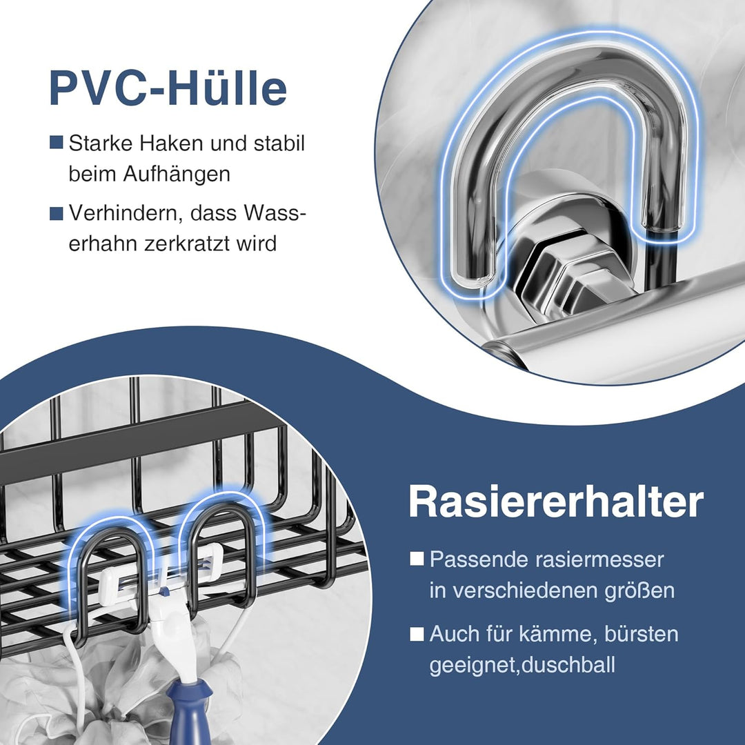 Pickpiff Duschablage Zum Hängen Schwarz Duschregal Duschkorb Shampoo Halterung Für Dusche Shower She