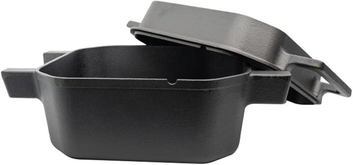 SANTOS Square Dutch Oven mit Deckel - Quadratischer Schmortopf - 6,5L/7Qt Feuertopf - Gusseisen - pa