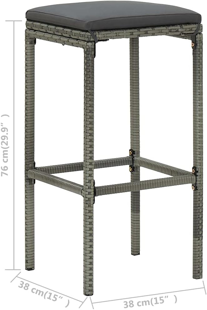 vidaXL 6X Barhocker mit Kissen Barstuhl Tresenhocker Küchenhocker Thekenhocker Tresenstuhl Thekenstu
