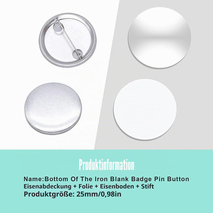 200er Set DIY Pins Buttons Design ein Abzeichen, Buttons Selber Machen, Button-Set mit Pin, für Bast