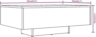 FIRBNUS 85x55x31 cm Kaffeetisch Beistelltisch Wohnzimmertisch Modern Bürotisch Stilvollen Kleiner Ti