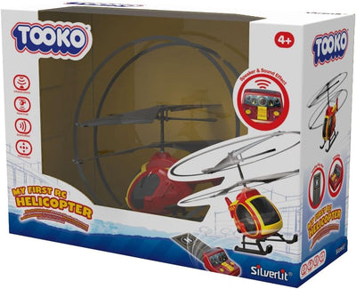 TOOKO 84703 MEIN ERSTER FEUERWEHRHUBSCHRAUBER by Silverlit, ferngesteuerter Hubschrauber, einfache S