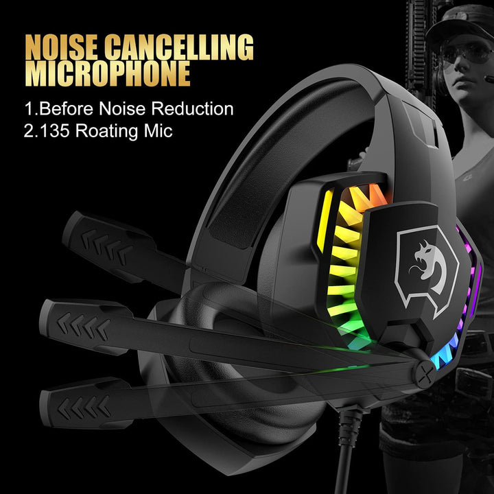 Kabelgebundene Gaming-Tastatur und Maus-Headset-Kombination, Regenbogen-LED-Hintergrundbeleuchtung,