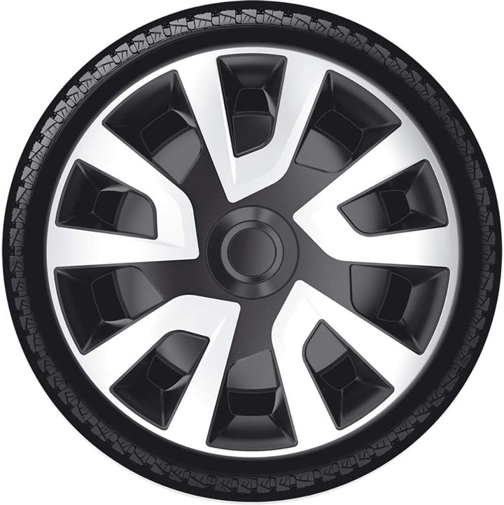 AUTO-STYLE Satz Radzierblenden Revo-VAN 15-Zoll Silber/Schwarz (Sphäre) Revo-VAN Silber/Schwarz 15-Z