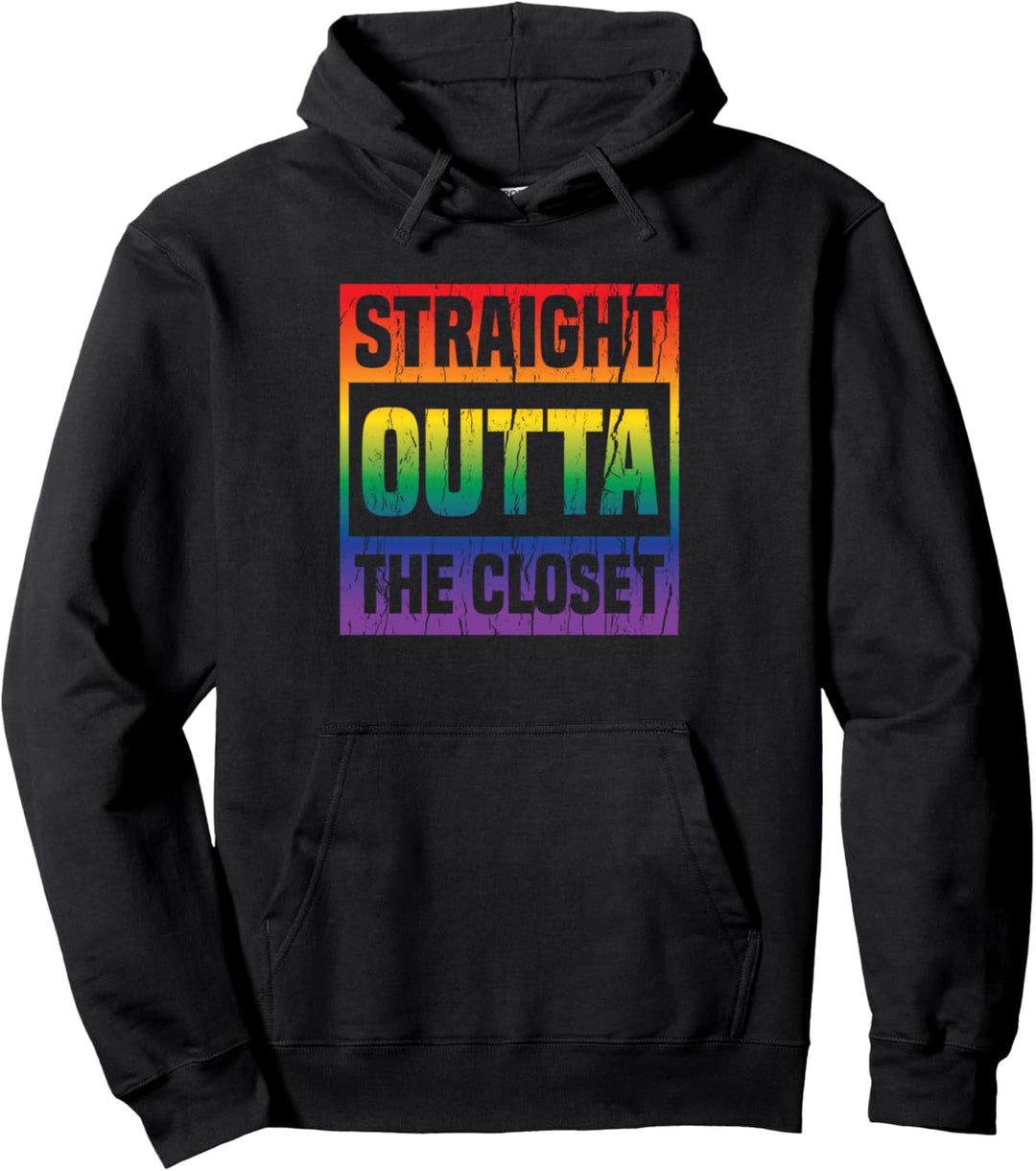 Straight Outta The Closet Lgbt Zitate Homosexuell Stolz Pullover Hoodie