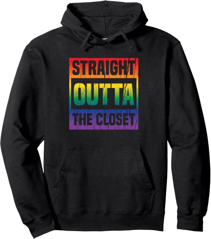 Straight Outta The Closet Lgbt Zitate Homosexuell Stolz Pullover Hoodie