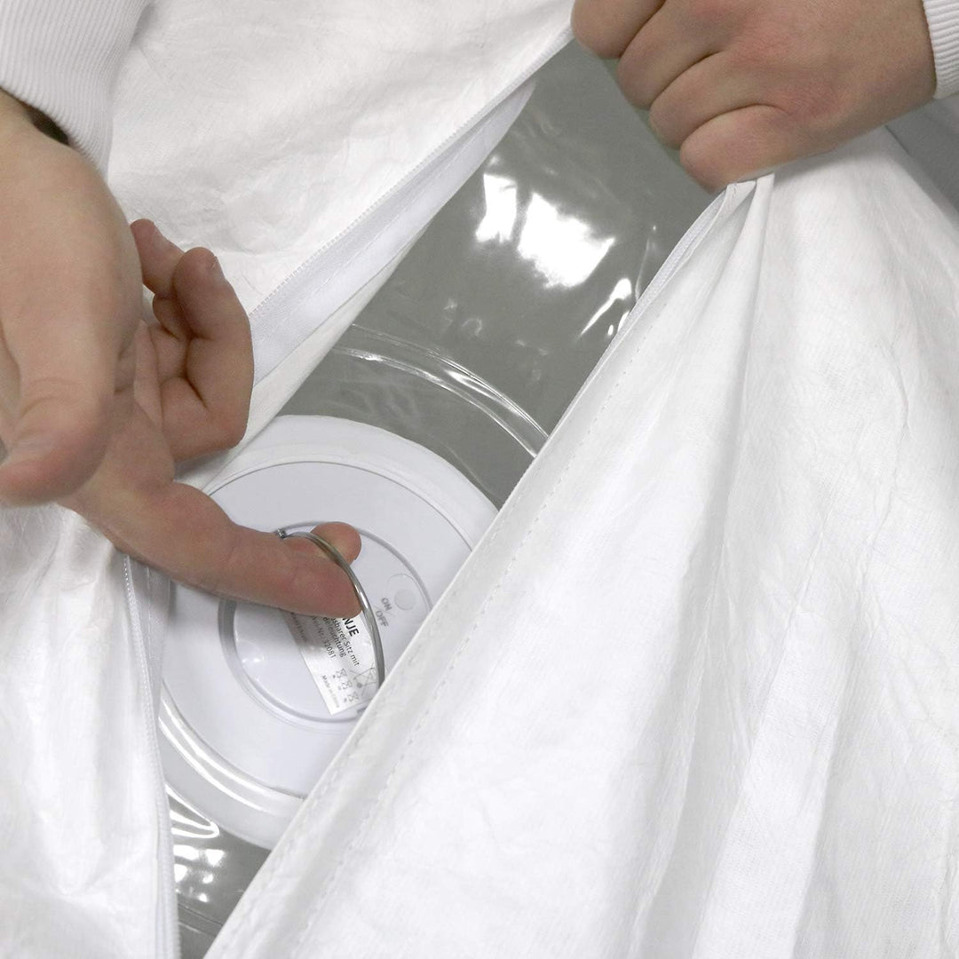 Tronje aufblasbarer LED Sitz-Hocker Ø60cm Puff bis 120kg Farbwechsel FB 18 LEDs Outdoor Fusshocker F