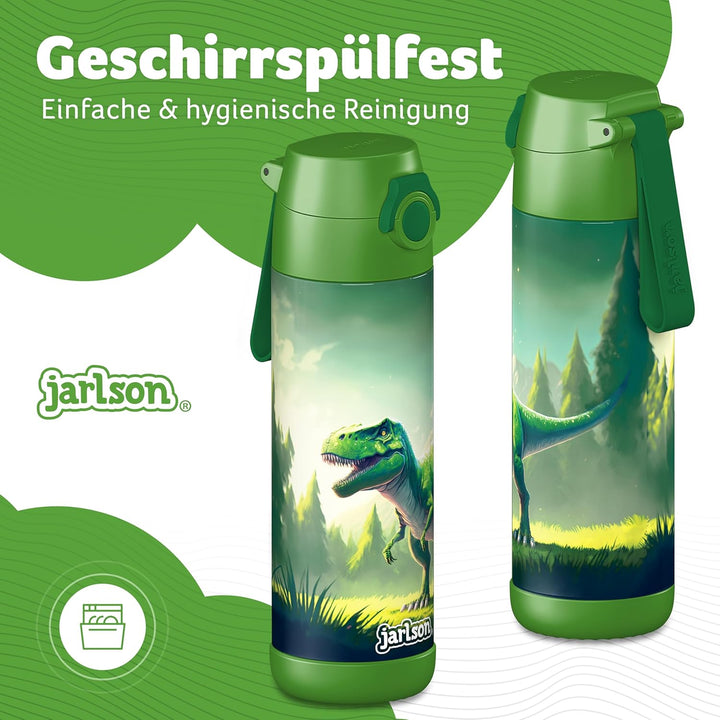 Jarlson® Trinkflasche Kinder Edelstahl MALI [THERMOSFLASCHE] - Kindertrinkflasche Auslaufsicher - Th
