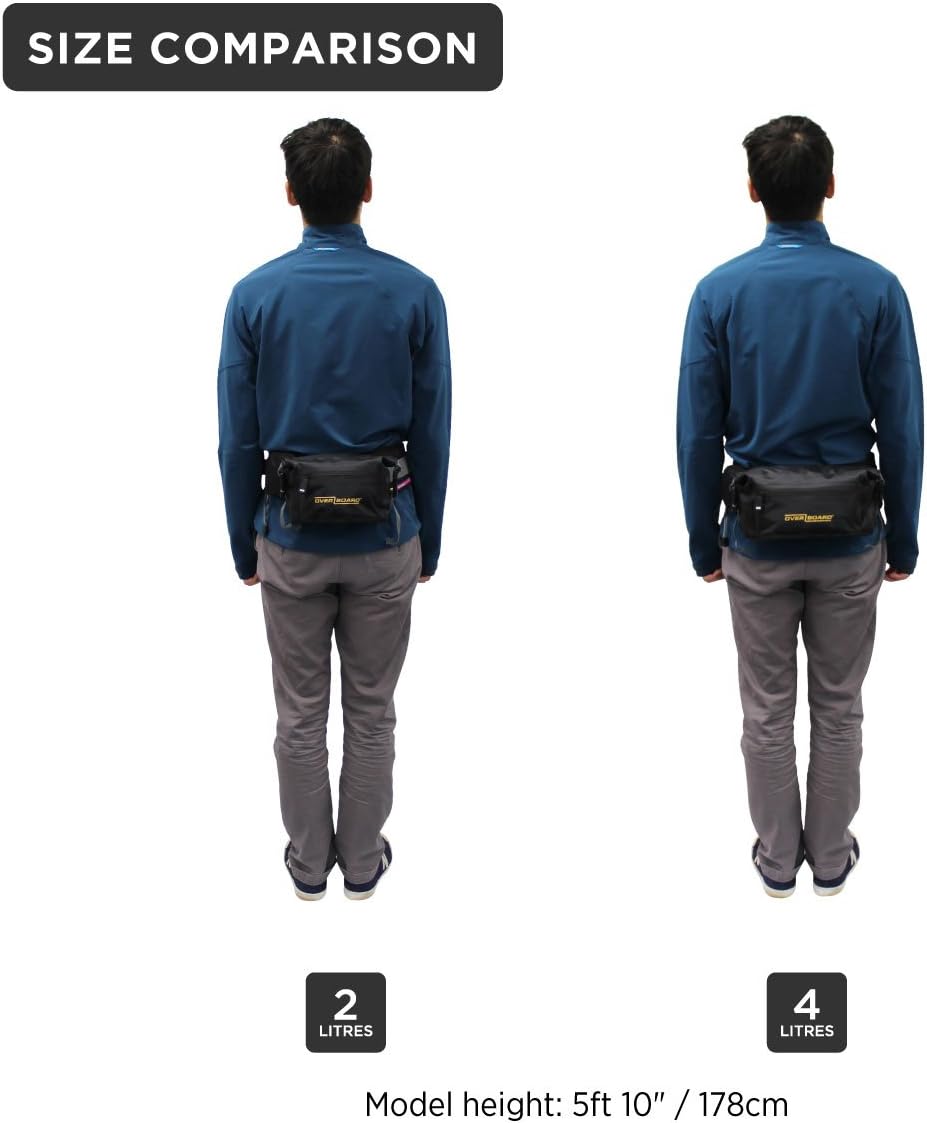 Overboard Wasserdichte Hüft Tasche Schwarz, Schwarz