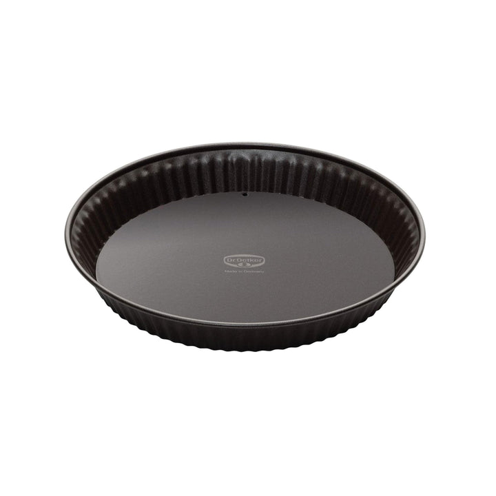 Dr. Oetker Quicheform Ø 28 cm, Tarteform der Serie Back-Edition mit Emaille-Hebeboden, runde Backfor