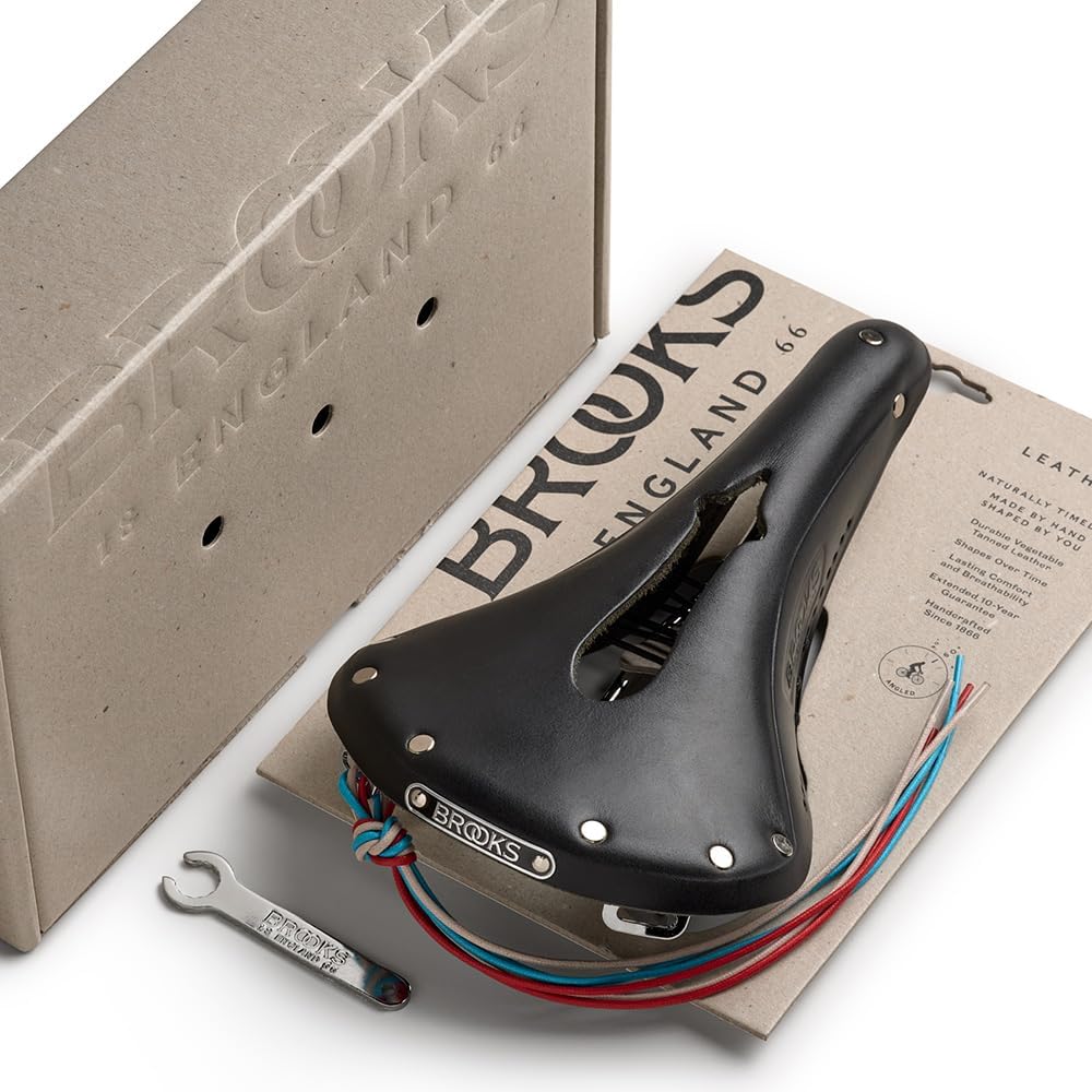 Brooks Saddles Imperial B17 Standard Fahrradsattel mit Loch und Schnürsenkeln (Herren) Schwarz, Schw