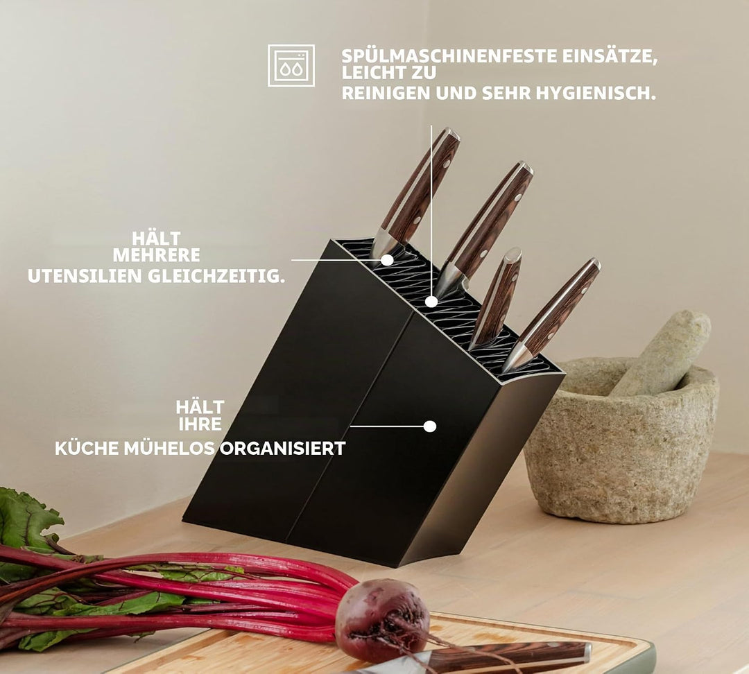 Eva Solo Messerblock, schräg, schwarz