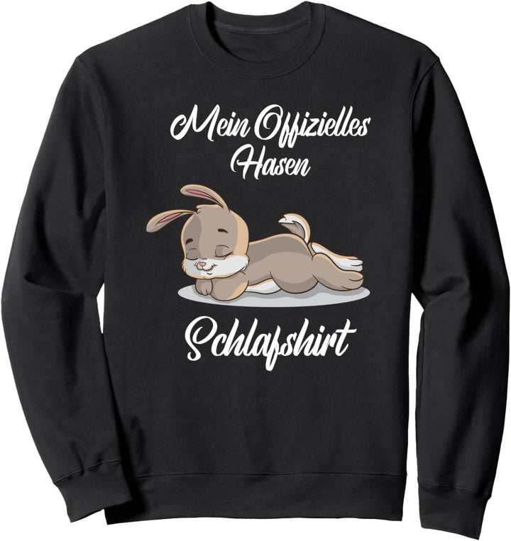 Pyjama Nachthemd Hasen Schlafen Morgenmuffel Schlafanzug Sweatshirt