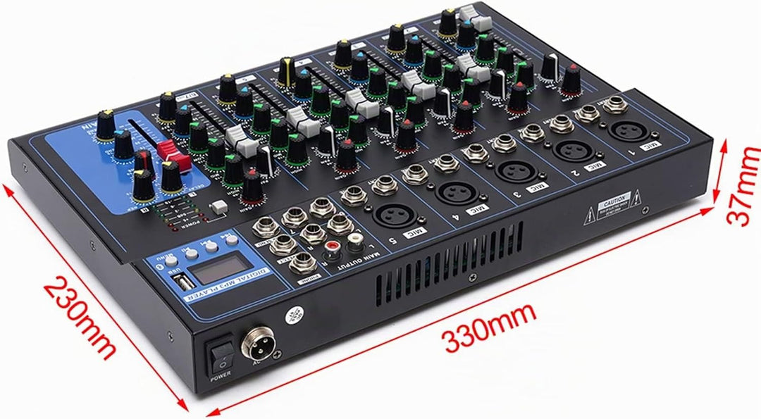 Digitaler Audio Mixer Bluetooth Usb Connection Sound Mischpult Konsole Live Studio Dj Mixing VerstäR