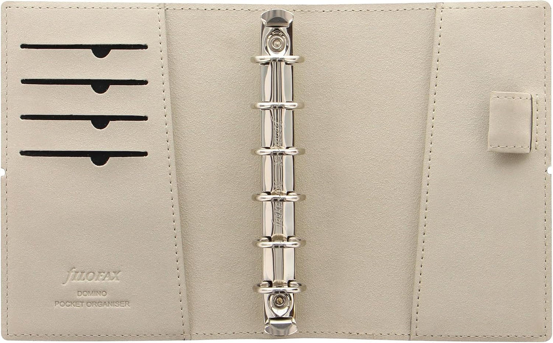 Filofax Domino Persönlicher Organiser Gummibandverschluss nachfüllbar A5, Schwarz schwarz Single, sc