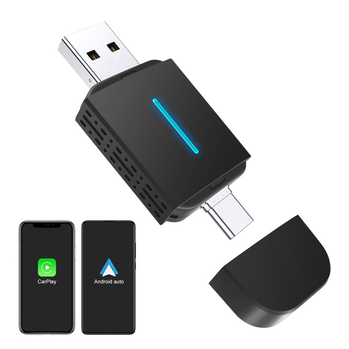 EZoneTronics 2-in-1 Carplay & Android Auto Wireless Adapter, Convert Wired to Wireless Carplay Adapt