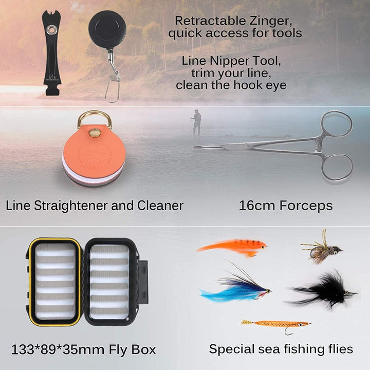 MAXIMUMCATCH Predator Salzwasser/Süsswasser Fliegenrute &amp; Rute und Rolle Combo IM10 Rutenblank in 8/