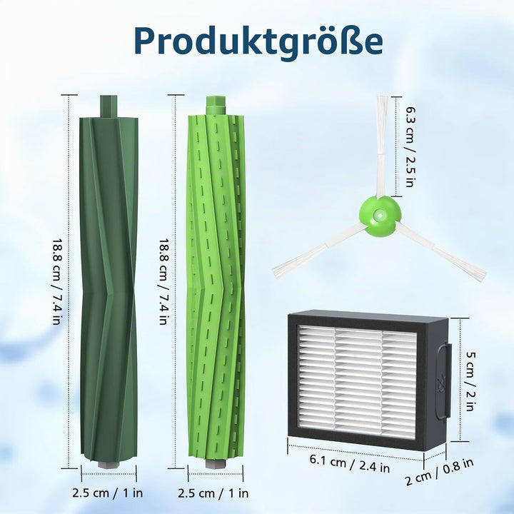 22 Stück Zubehör für iRobot Roomba i7 i7+ j7 j7+/Plus i3 i3+ i4 i4+ i6 i6+ i8 i8+ E5 E6 E7 Staubsaug