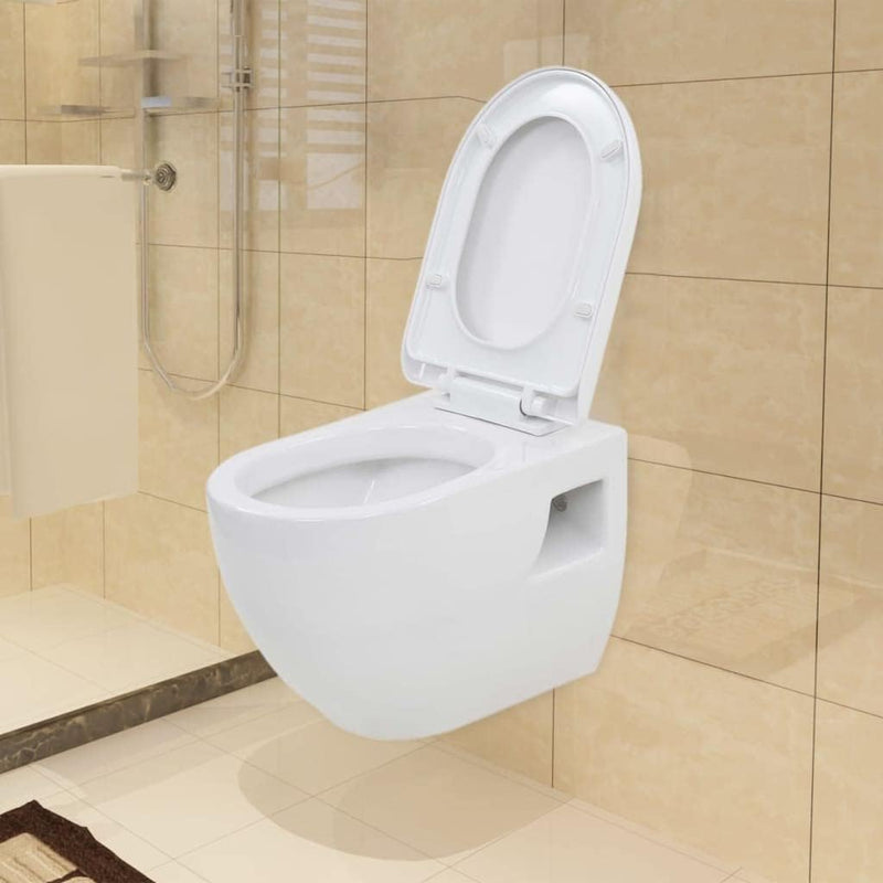 Susany Hänge-Toilette mit Einbau-Spülkasten Wand Hänge Toilette Unterputz Spülkasten 41 x 14 x (110-