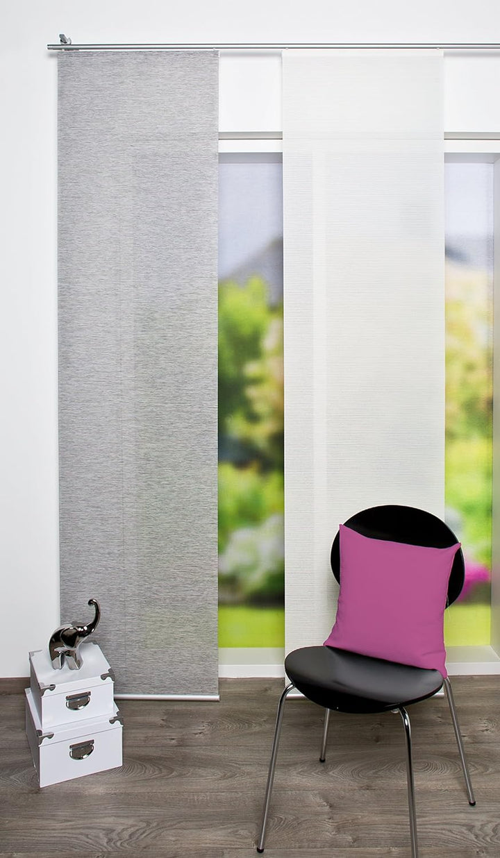 Home Fashion Schiebewand, Stoff, Grau