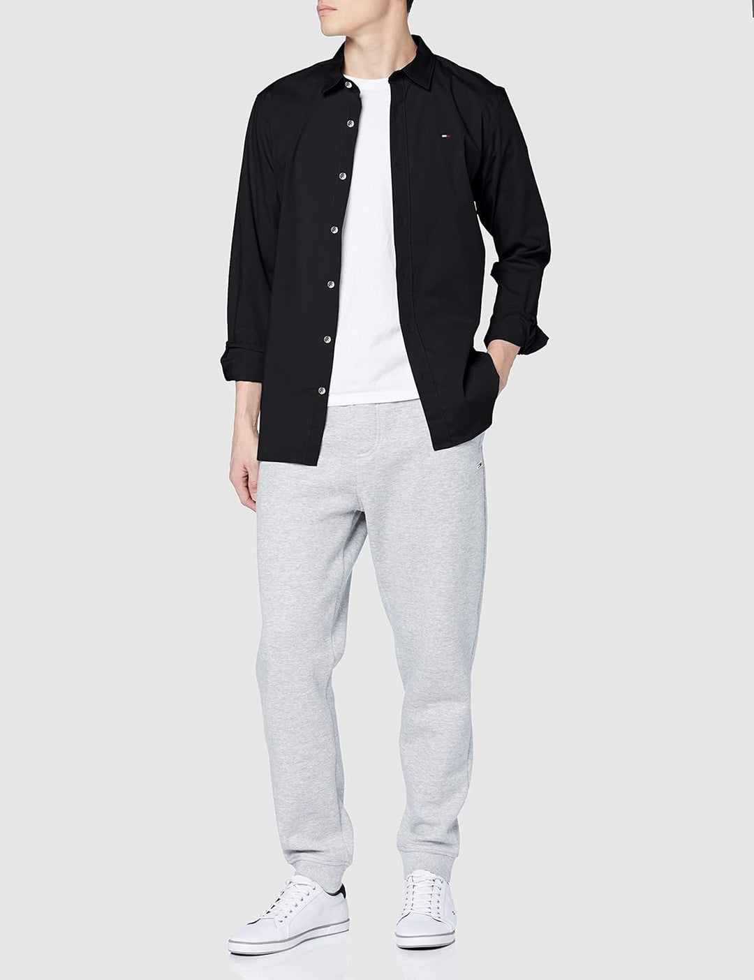 Tommy Jeans Herren Hemd Original Stretch Langarm XXS Black (Tommy Black), XXS Black (Tommy Black)