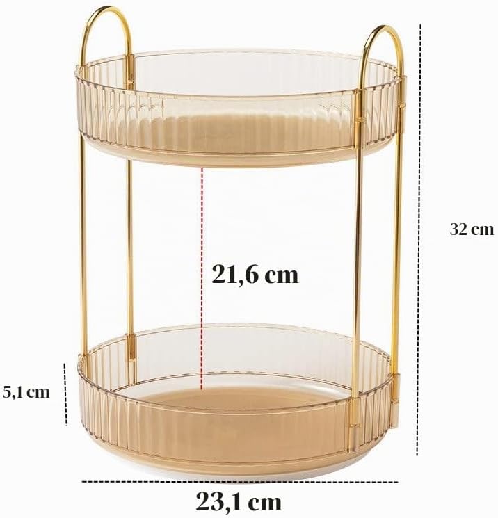 CESTATIVO Make Up Organizer, 360° Drehbar Kosmetik Organizer, Beauty Organizer, Hautpflege Organizer