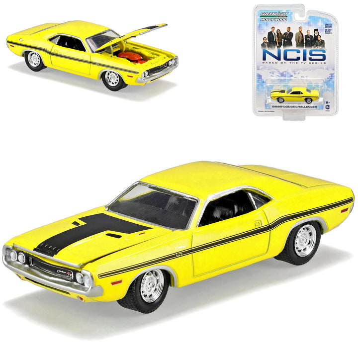 alles-meine.de GmbH Dodge Challenger R/T Coupe Gelb NCIS Navy CIS 1. Generation 1969-1974 1/64 Green