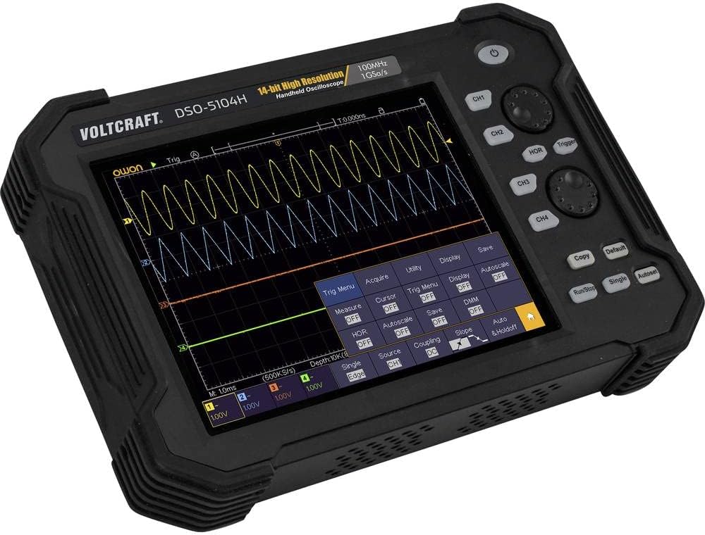 VOLTCRAFT DSO-5104H Hand-Oszilloskop 100 MHz 4-Kanal 1 GSa/s 40 Mpts 14 Bit Digital-Speicher (DSO),