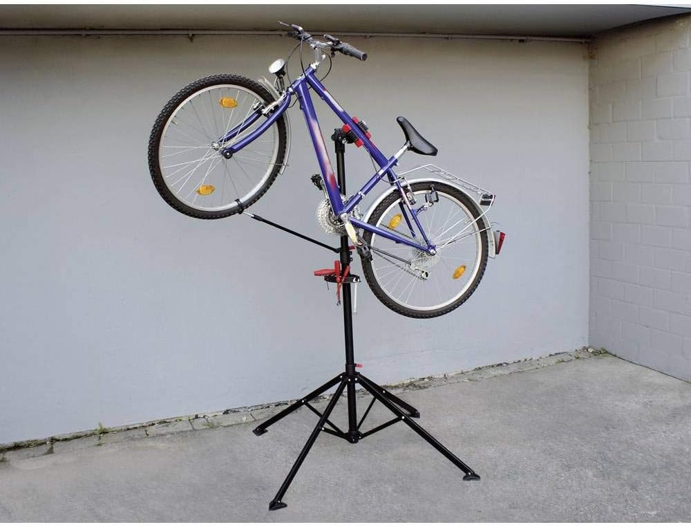 EUFAB 16414 Fahrradständer Profi, mit Stativ, 1,56 Zoll, 151-190 cm, Schwarz Fahrrad-Montageständer
