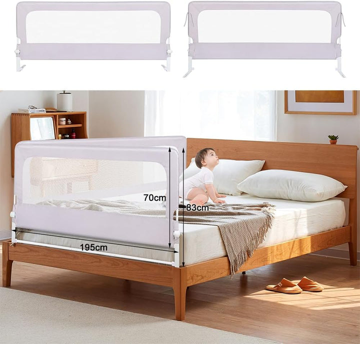 Tragbares Bettgitter für Kinder, faltbar, Sicherheitsgitter für Kinder, Bett, Netzstoff, einfach zu