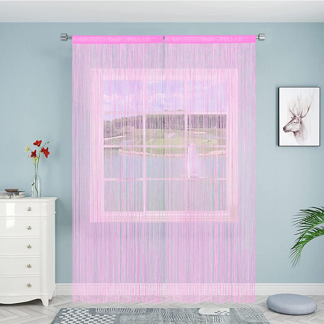 HSYLYM String Türvorhang Fensterdekoration Raumteiler Dekoration Einzelvorhang für Fenster 90x200cm