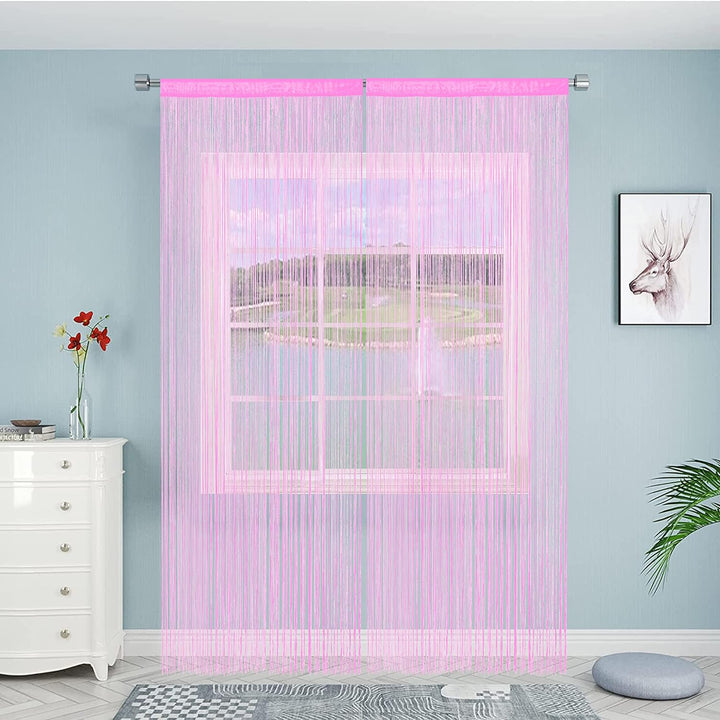 HSYLYM String Türvorhang Fensterdekoration Raumteiler Dekoration Einzelvorhang für Fenster 90x200cm
