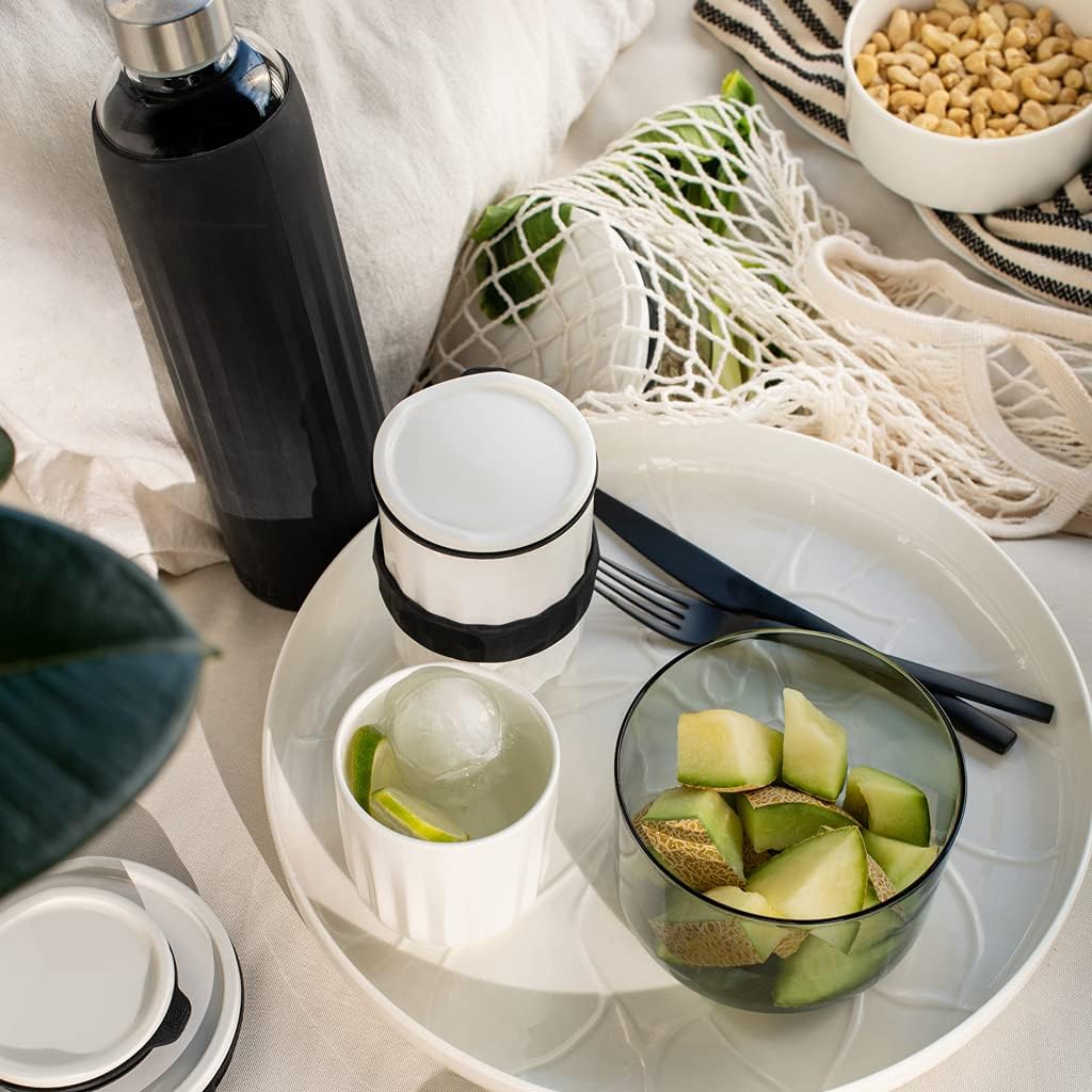 like by Villeroy & Boch group ToGo & ToStay - Trinkflasche, Glas, schwarz, 1L, 10-4869-7995 L (1er P