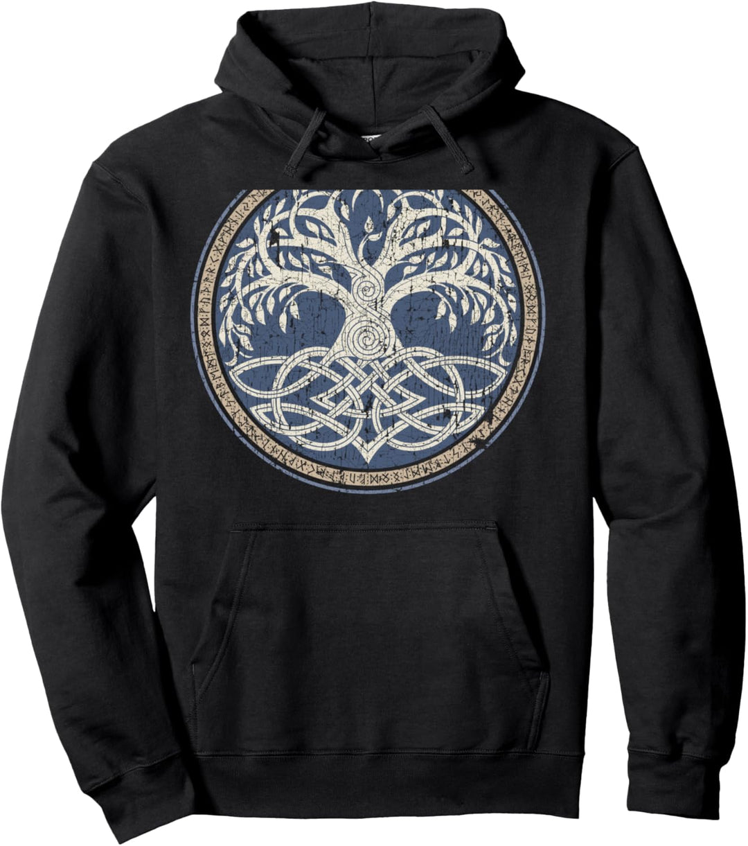 Baum des Lebens Nordische Wikinger Yggdrasil heidnische Mythologie Pullover Hoodie