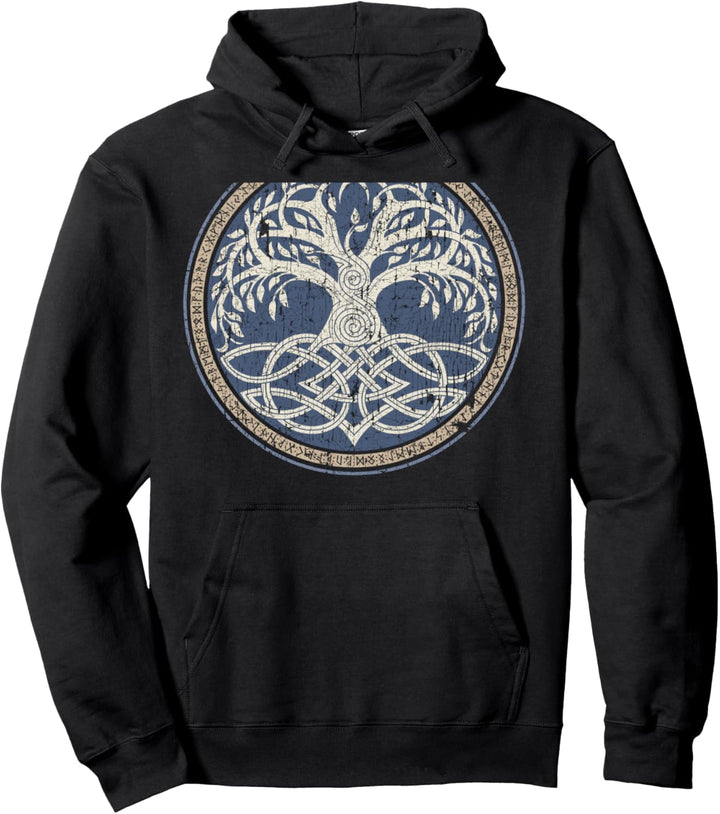 Baum des Lebens Nordische Wikinger Yggdrasil heidnische Mythologie Pullover Hoodie