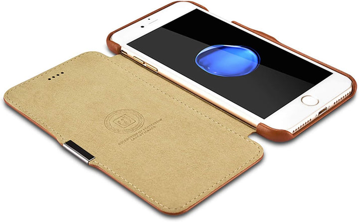 ICARER Hülle passend für Apple iPhone 8 Plus und iPhone 7 Plus (5.5 Zoll), Handyhülle mit echtem Led