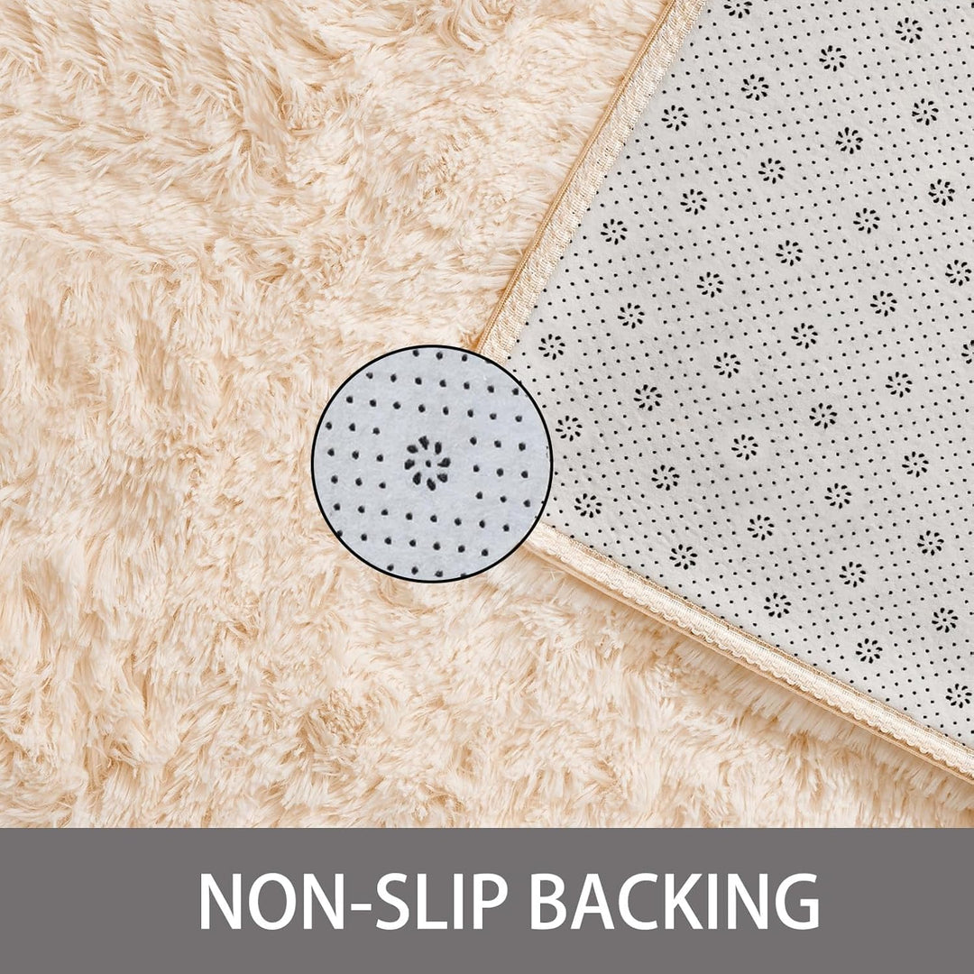 Achiiso Hochflor Teppich,Flauschige Schlafzimmer Teppiche Shaggy Wohnzimmer Teppich Weich Shaggy Tep