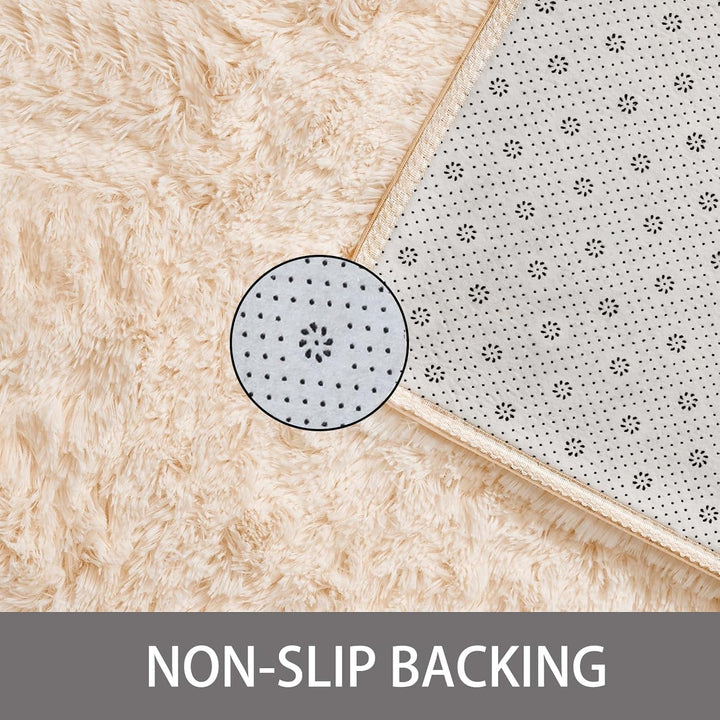 Achiiso Hochflor Teppich,Flauschige Schlafzimmer Teppiche Shaggy Wohnzimmer Teppich Weich Shaggy Tep