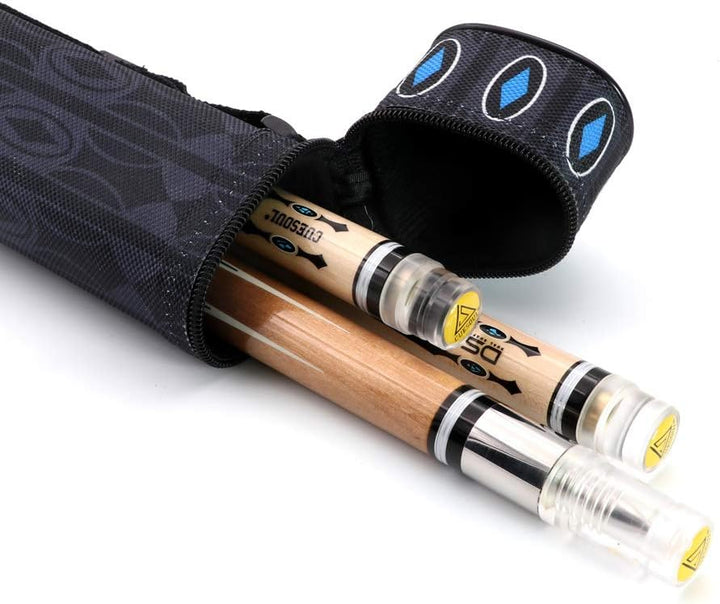 DHOLE CUESOUL 58 "2 Piece Maple Billiard Queue 19 Unzen Queue-Set 13mm, Queue-Set 13mm