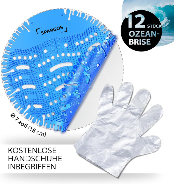 Urinalsieb mit Duft 12er-Pack Urinal Stein Spritzschutz Geruchsschutz für Toiletten im Badezimmerbür