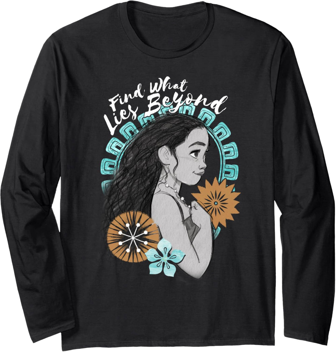 Disney Moana Find What Lies Beyond Sketch Langarmshirt