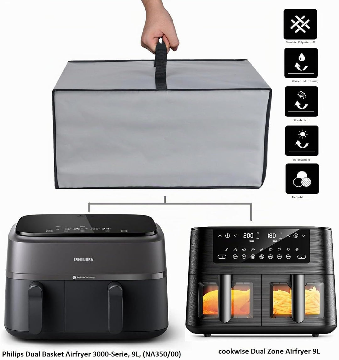 hitzebeständige, wasser und staubdichte Abdeckung für ‎cookwise AF2-40D06/Philips Dual Basket Airfry