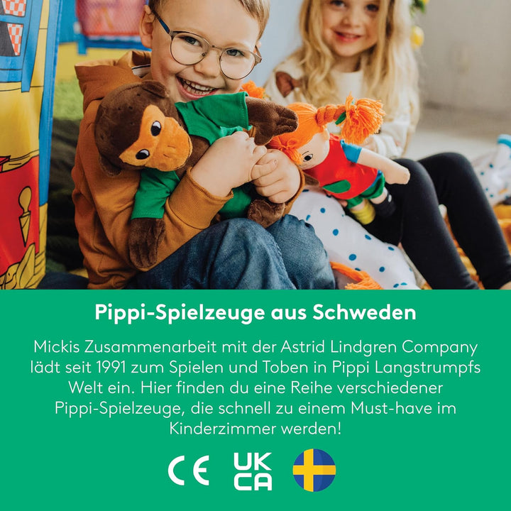 Pippi Langstrumpf Puppenhaus Puppen–Kunststoff Puppenhaus Zubehör–Villa Kunterbunt Zubehör für Junge