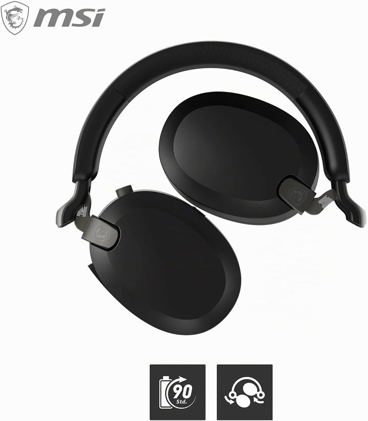 MSI Maestro 500 Wireless Navy Headset, aktive Geräuschunterdrückung, Transparenzmodus, 2,4 GHz, Blue