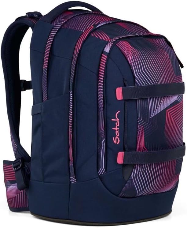 Satch Pack Schulrucksack Set 3tlg. inkl. Schlamperbox und Sporttasche (Seismic Pink), Seismic Pink
