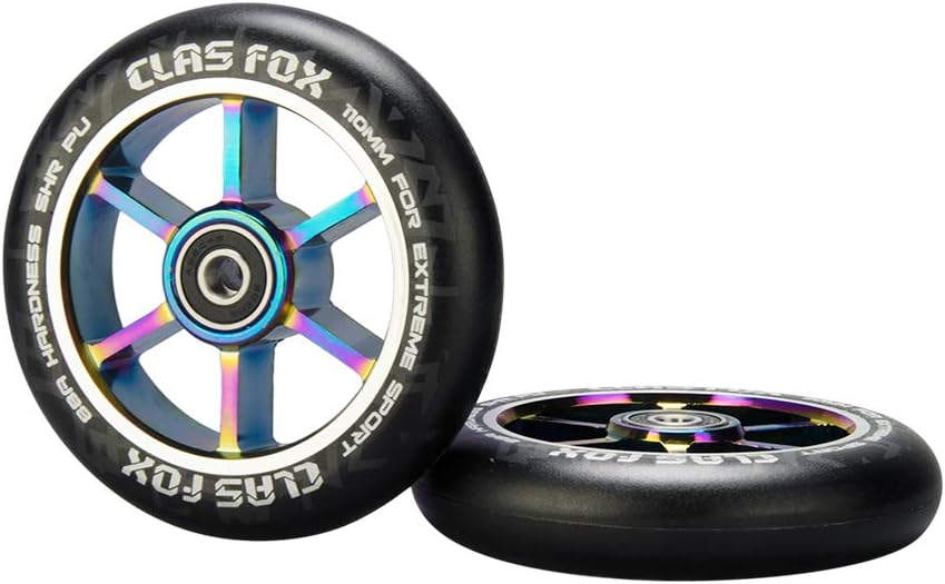 CLAS FOX Pro Stunt Scooter Rollen Roller Räder 110mm EIN Paar mit ABEC-9 Kugellager CNC Metallker (2